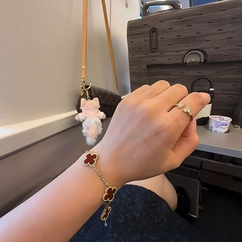 Pulseira de luxo de trevo Cleef