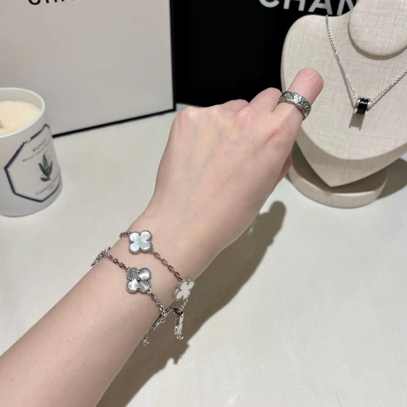 Pulseira de luxo de trevo Cleef