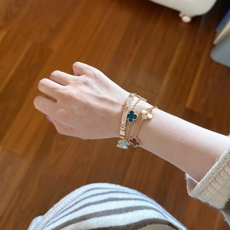 Pulseira de luxo de trevo Cleef